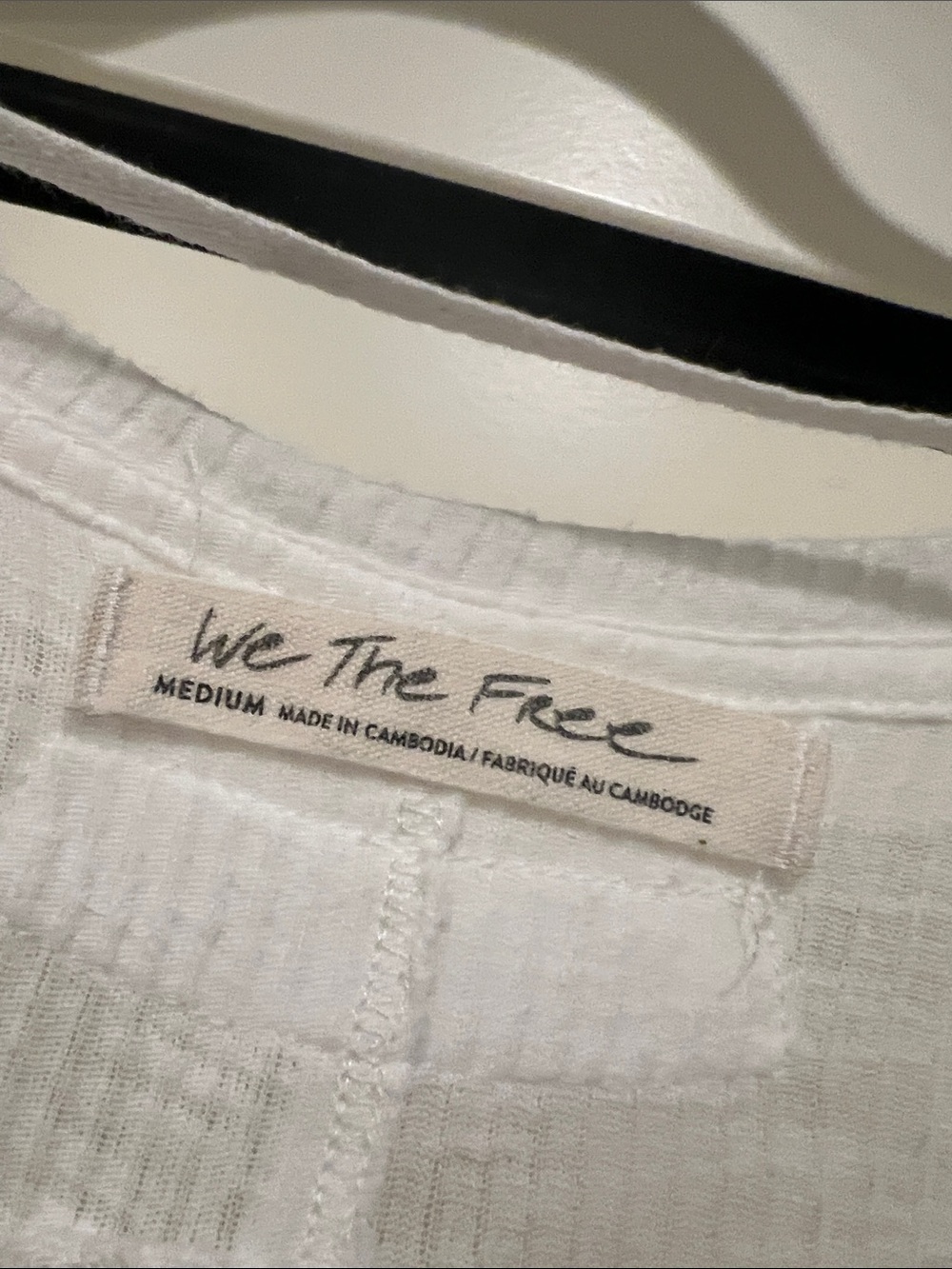 Free People White Layered Raw-Hem Long Sleeve Top - Picture 2 of 5